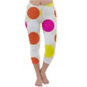 Polka Dots Background Colorful Capri Winter Leggings  View1