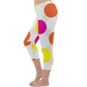 Polka Dots Background Colorful Capri Winter Leggings  View2