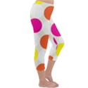 Polka Dots Background Colorful Capri Winter Leggings  View3