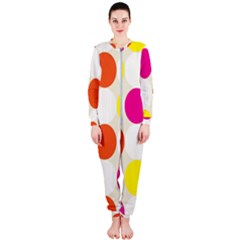 Polka Dots Background Colorful Onepiece Jumpsuit (ladies) 