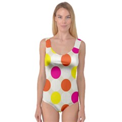 Polka Dots Background Colorful Princess Tank Leotard 