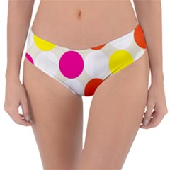 Polka Dots Background Colorful Reversible Classic Bikini Bottoms