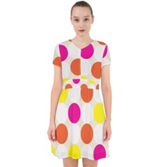 Polka Dots Background Colorful Adorable In Chiffon Dress