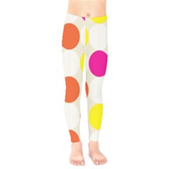 Polka Dots Background Colorful Kids  Legging by Modern2018