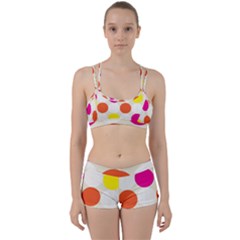 Polka Dots Background Colorful Women s Sports Set by Modern2018