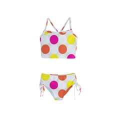 Polka Dots Background Colorful Girls  Tankini Swimsuit