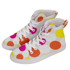 Polka Dots Background Colorful Women s Hi-top Skate Sneakers by Modern2018