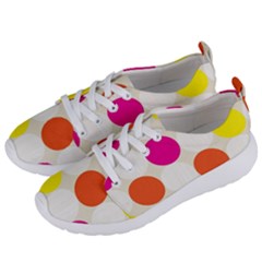 Polka Dots Background Colorful Women s Lightweight Sports Shoes by Modern2018