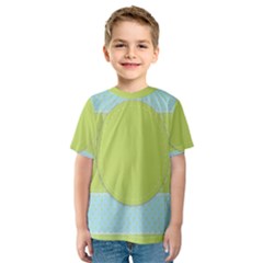 Lace Polka Dots Border Kids  Sport Mesh Tee