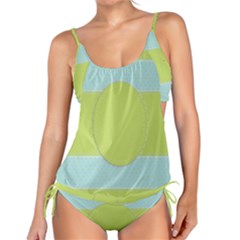 Lace Polka Dots Border Tankini Set by Modern2018