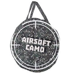 Airsoft Camo Giant Round Zipper Tote by cglightNingART