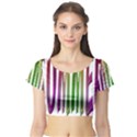 Summer Colorful Rainbow Typography Short Sleeve Crop Top View1