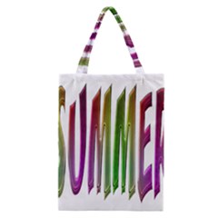 Summer Colorful Rainbow Typography Classic Tote Bag by yoursparklingshop