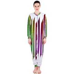 Summer Colorful Rainbow Typography Onepiece Jumpsuit (ladies)  by yoursparklingshop