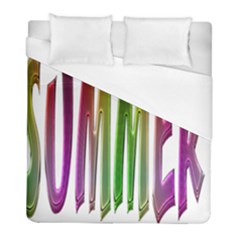 Summer Colorful Rainbow Typography Duvet Cover (full/ Double Size) by yoursparklingshop