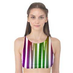 Summer Colorful Rainbow Typography Tank Bikini Top