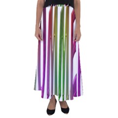 Summer Colorful Rainbow Typography Flared Maxi Skirt by yoursparklingshop