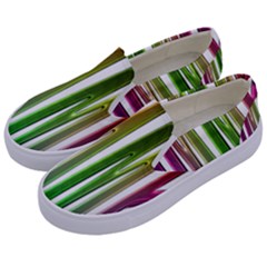 Summer Colorful Rainbow Typography Kids  Canvas Slip Ons by yoursparklingshop