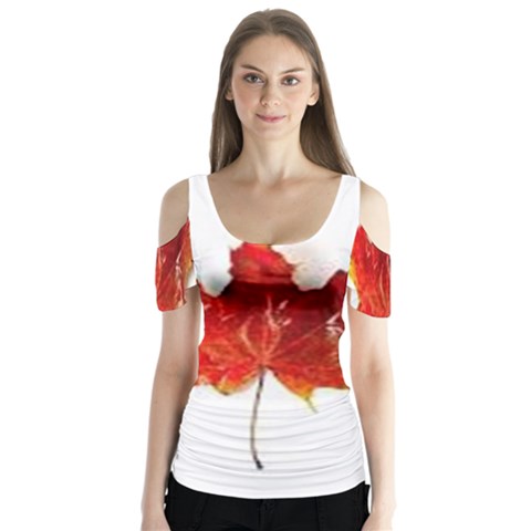 Innovative Butterfly Sleeve Cutout Tee  by GlobidaDesigns