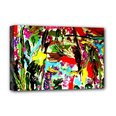 No Warrant For Blossoming Corner Deluxe Canvas 18  X 12   by bestdesignintheworld