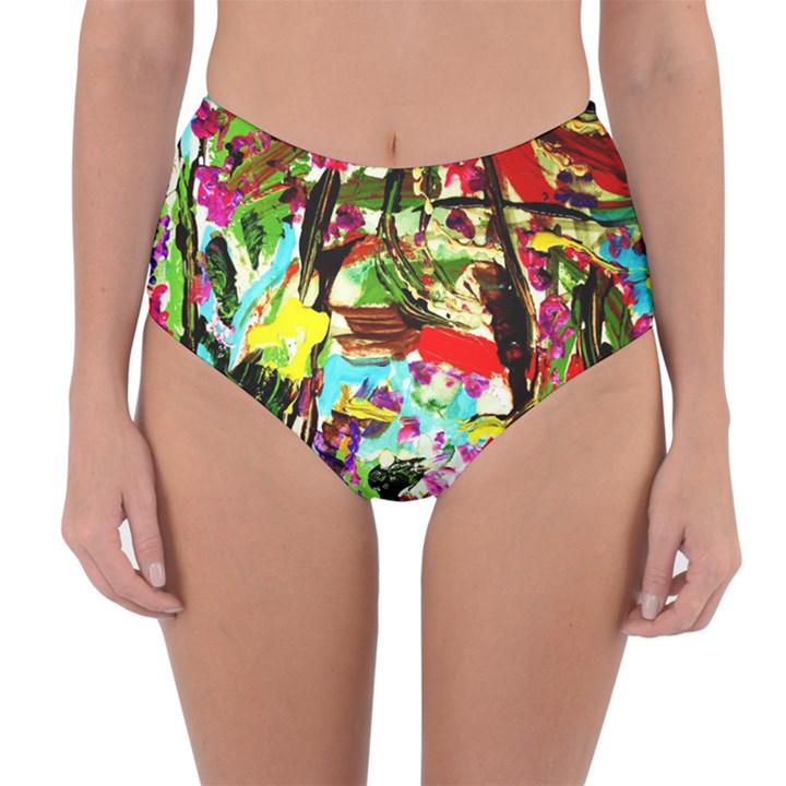 No Warrant For Blossoming Corner Reversible High-Waist Bikini Bottoms