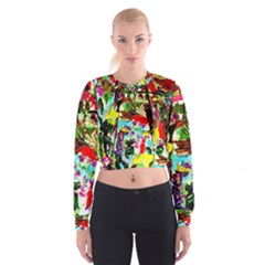 No Warrant For Blossoming Corner Cropped Sweatshirt by bestdesignintheworld