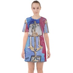 Day And Night Sixties Short Sleeve Mini Dress by bestdesignintheworld