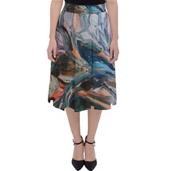 Night Lillies Folding Skater Skirt