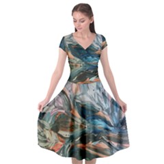 Night Lillies Cap Sleeve Wrap Front Dress by bestdesignintheworld