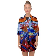 Mixed Feelings Half Sleeve Chiffon Kimono