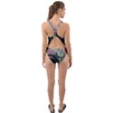 Lady With Lillies Cut-Out Back One Piece Swimsuit View2