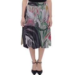 Lady With Lillies Folding Skater Skirt by bestdesignintheworld