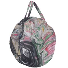 Lady With Lillies Giant Round Zipper Tote by bestdesignintheworld