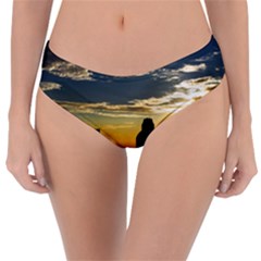 Skyline Sunset Buildings Cityscape Reversible Classic Bikini Bottoms by Simbadda