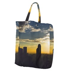 Skyline Sunset Buildings Cityscape Giant Grocery Zipper Tote by Simbadda