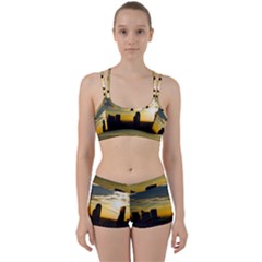 Skyline Sunset Buildings Cityscape Women s Sports Set by Simbadda