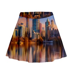 Vancouver Canada Sea Ocean Mini Flare Skirt by Simbadda