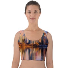 Vancouver Canada Sea Ocean Velvet Crop Top