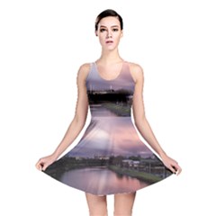 Sunset Melbourne Yarra River Reversible Skater Dress by Simbadda