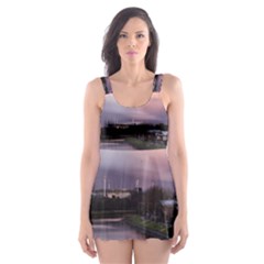 Sunset Melbourne Yarra River Skater Dress Swimsuit by Simbadda