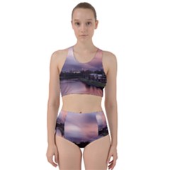 Sunset Melbourne Yarra River Racer Back Bikini Set by Simbadda