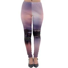 Sunset Melbourne Yarra River Lightweight Velour Leggings