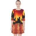 Skyline New York City Sunset Dusk Pocket Dress View1