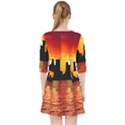 Skyline New York City Sunset Dusk Pocket Dress View2