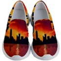 Skyline New York City Sunset Dusk Kid s Lightweight Slip Ons View1