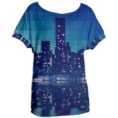 Skyscrapers City Skyscraper Zirkel Women s Oversized Tee by Simbadda