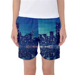 Skyscrapers City Skyscraper Zirkel Women s Basketball Shorts by Simbadda