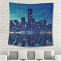 Skyscrapers City Skyscraper Zirkel Square Tapestry (Large) View2