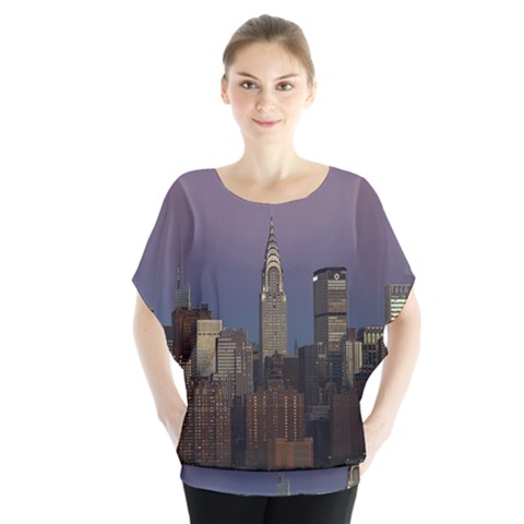 Skyline City Manhattan New York Blouse by Simbadda