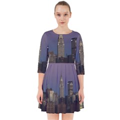 Skyline City Manhattan New York Smock Dress by Simbadda